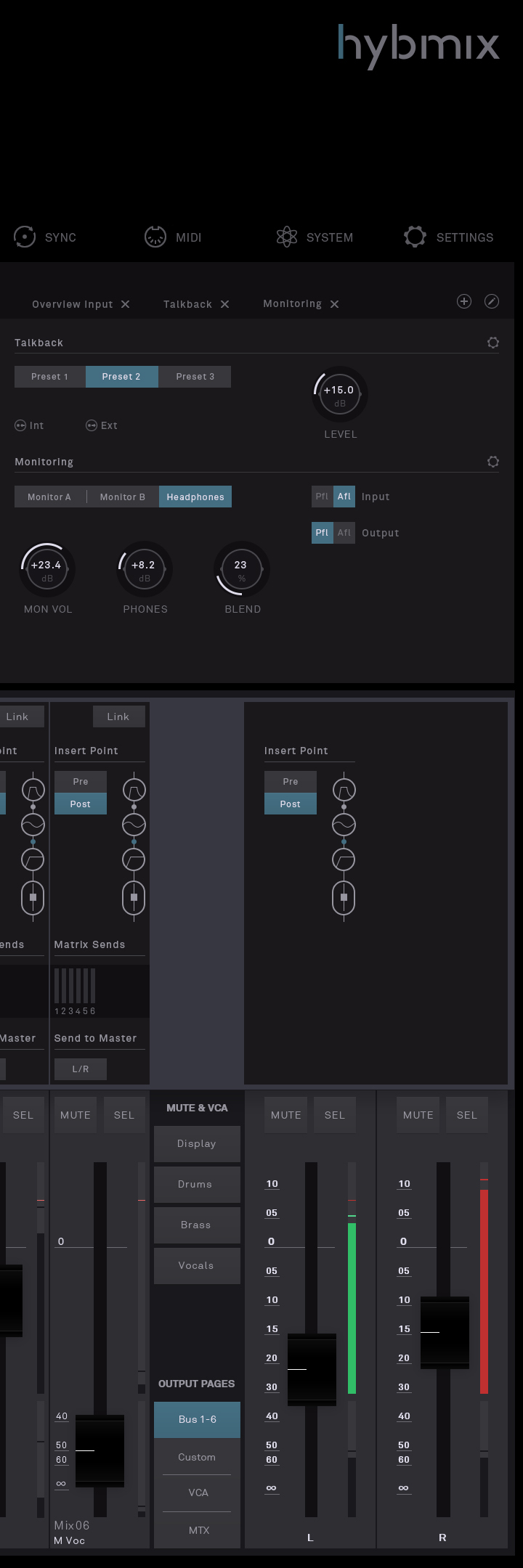 hybmix setup mode